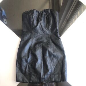 Faux leather dress